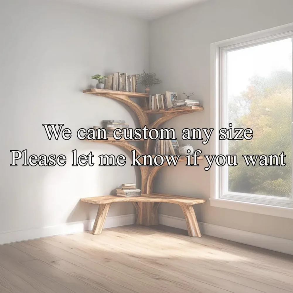 Driftwood Branch Corner Shelf – L-Shaped Wall Display - Image 3